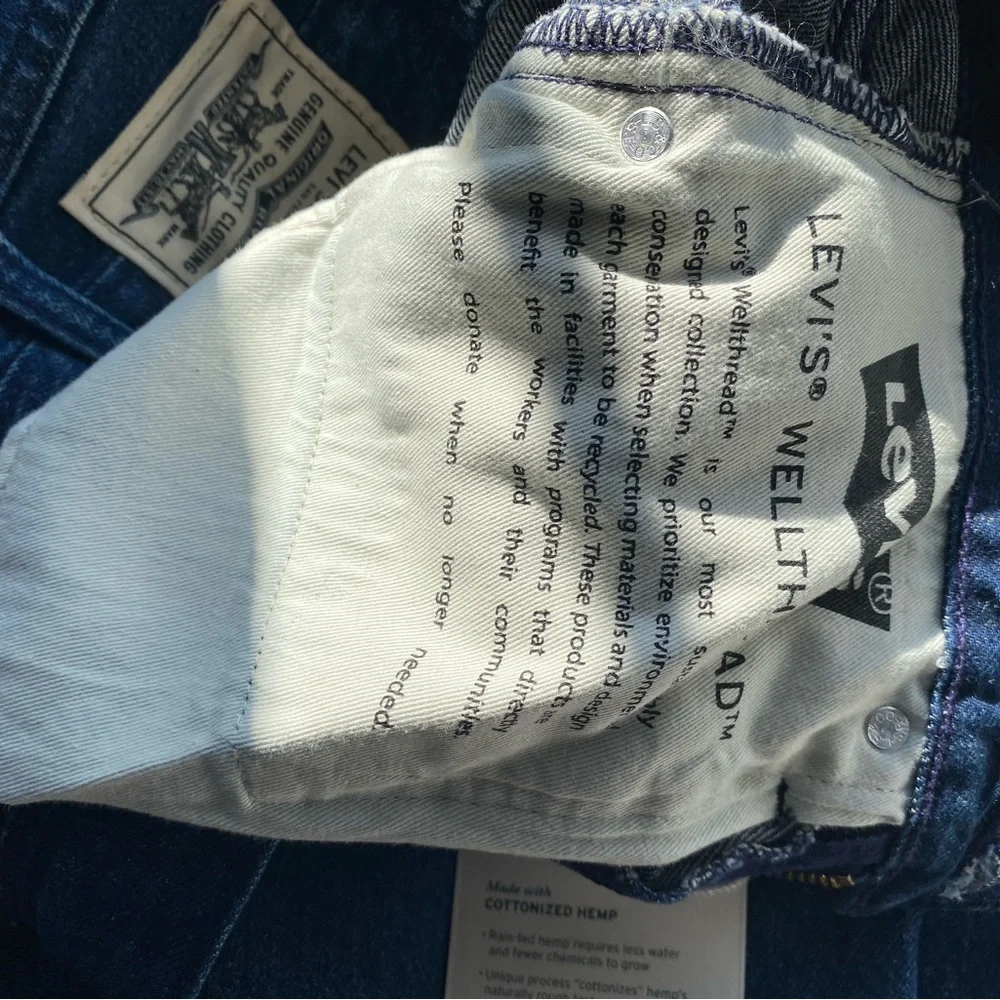 NEW Levi's WellThread High Loose Jeans Hemp Cotton 24 - Picture 11 of 16